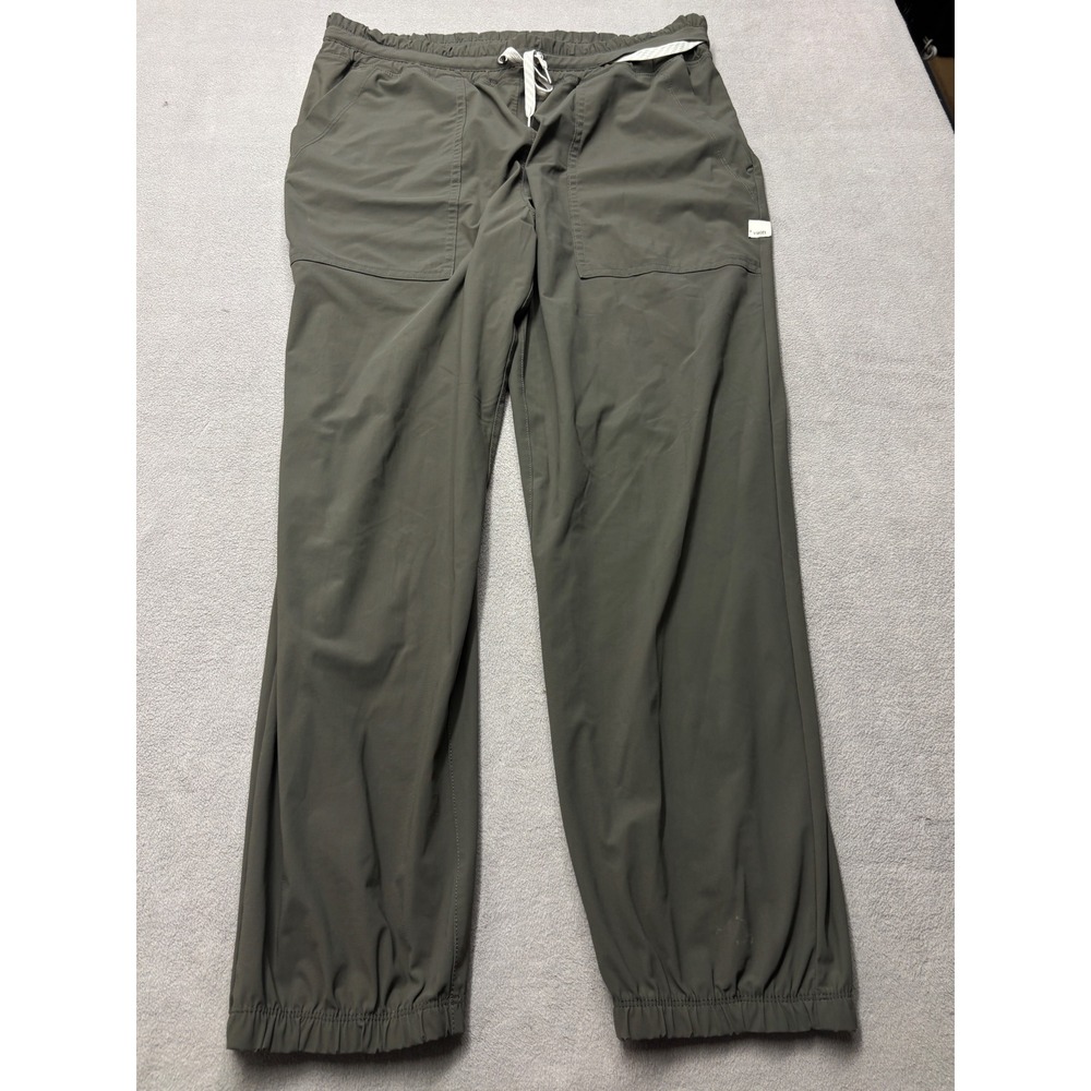 Vuori Villa Jogger Pants Ripstop Wide Leg Pant Womens Large Olive Green Hiking